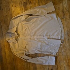 Vintage snap button western shirt large/xl yellow